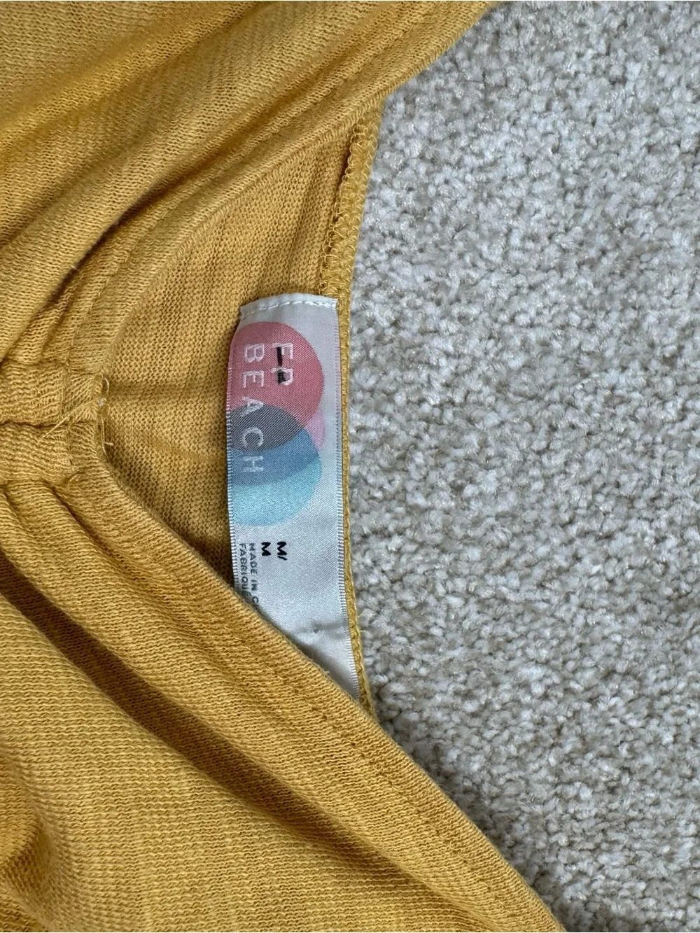Free People beach Mustard Yellow Ruched Crop Top medium